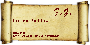 Felber Gotlib névjegykártya